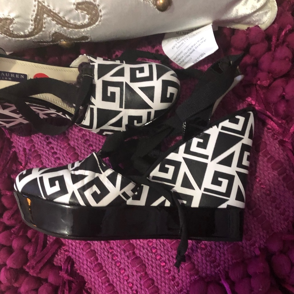 Ralph Lauren Purple label black and white platform - Picture 1 of 5